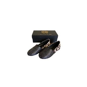 House of Harlow 1960 “Kye” Studded Leather and Calf Hair Flats - Women’s Size 8